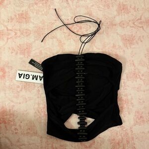 IAMGIA Black Halter Top